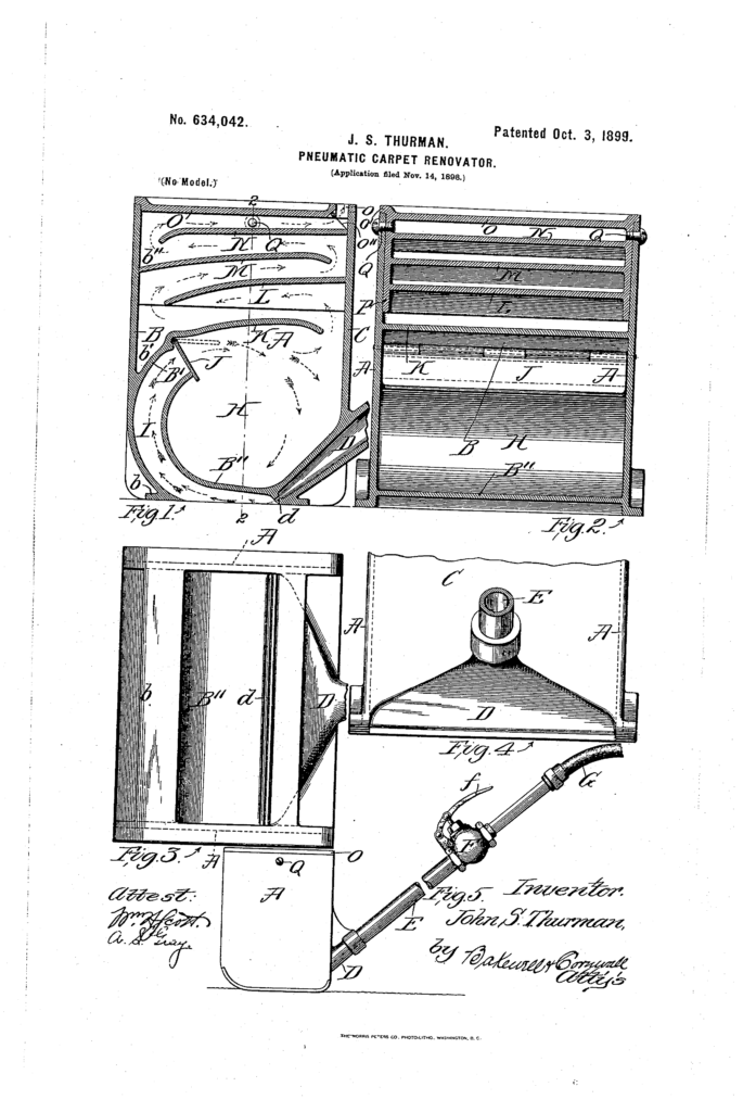 brevet renovator pneumatic de covoare